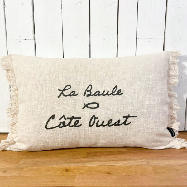 Coussin Fancy 40x60 La Baule creme Sophie Janière