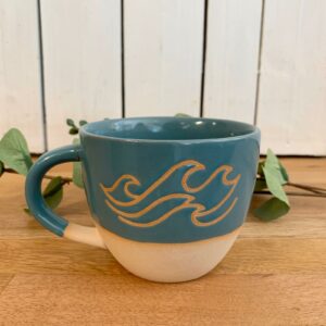 Mug bleu vagues 1