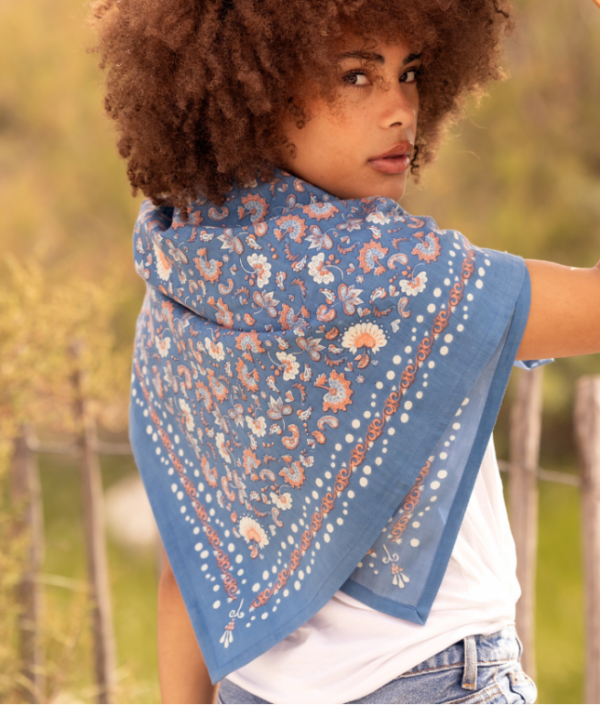 grand foulard amour ciel