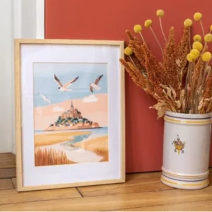 coffret peinture au numero petit pinceau mont saint michel par la petite epicerie