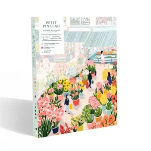 coffret peinture au numero petit pinceau flower market par zaze art