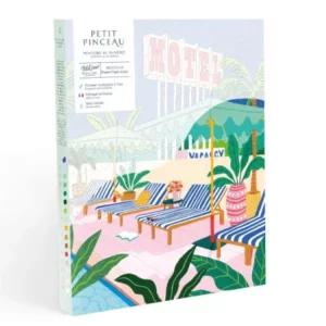 coffret peinture au numero petit pinceau the motel pool par jessica smith