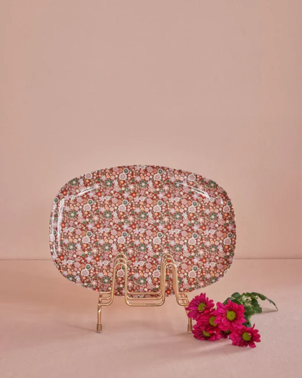 Plat rectangulaire Fall floral print